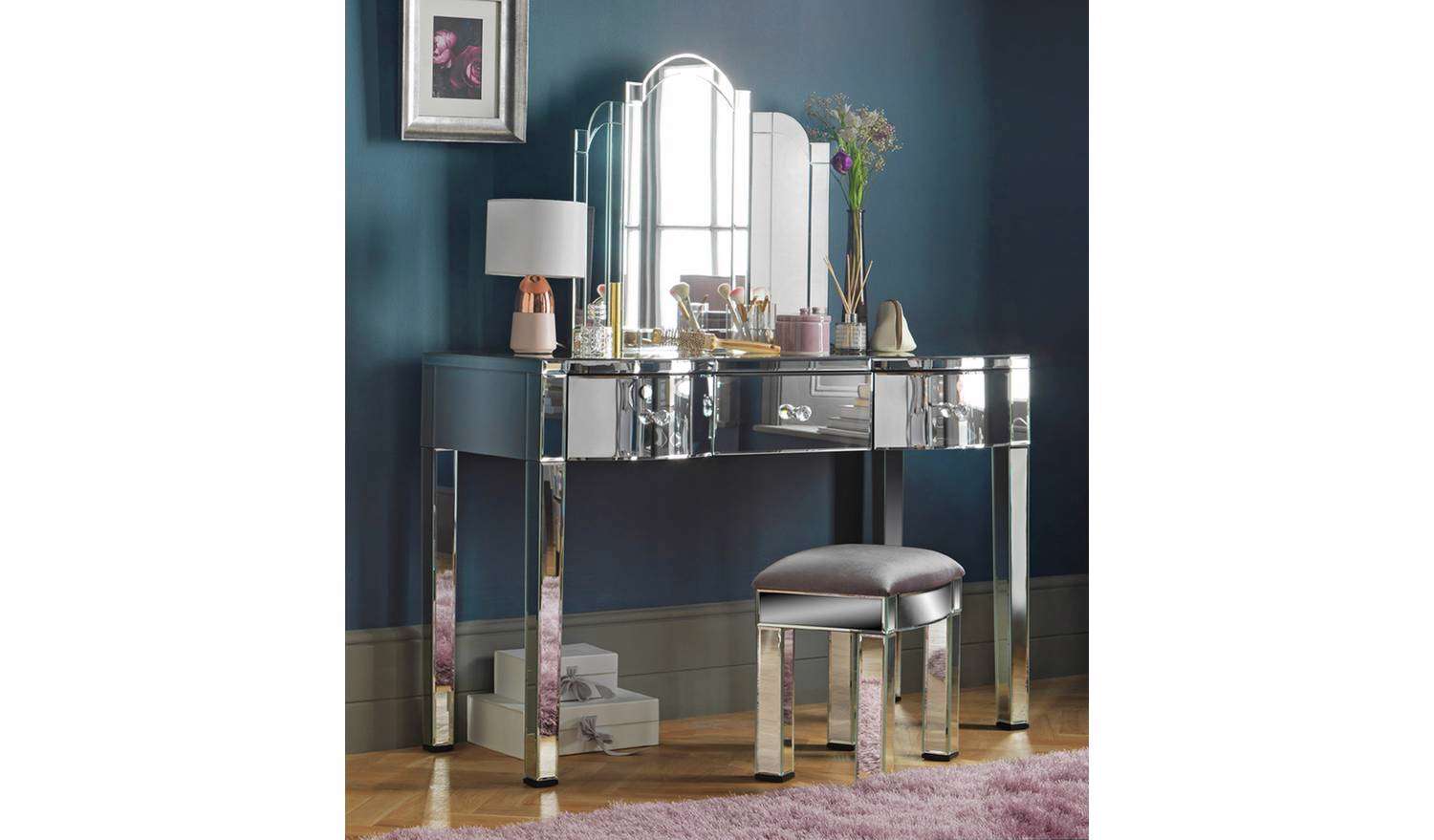 Styling With Mirrored or Glass Dressing Tables