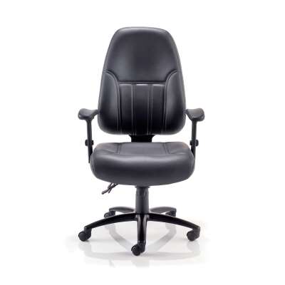 24 hour chair BASINGSTOKE, black faux leather