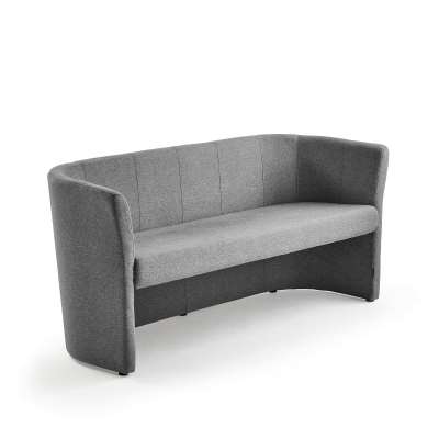 Club sofa CLOSE, 3 seater, dark grey fabric