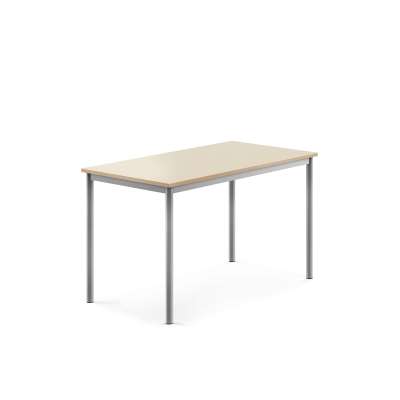 Desk SONITUS, 1200x700x720 mm, birch laminate, alu grey