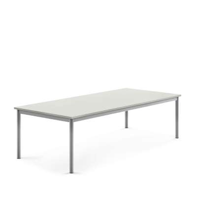 Desk SONITUS, 1800x800x500 mm, grey laminate, alu grey