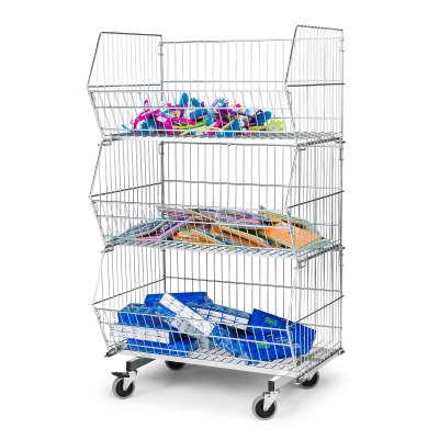 Open fronted display basket unit, 1360x870x600 mm