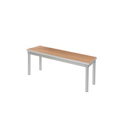 School dining bench ENVIRO, 1200x330x430 mm, beech, silver