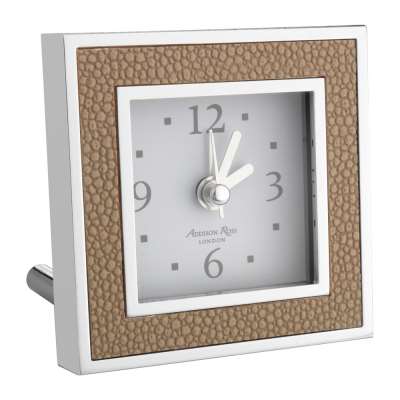 Addison Ross - Square Alarm Clock - Shagreen Sand