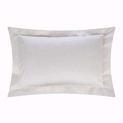 Celso de Lemos - Bourdon Egyptian Cotton Sateen Oxford Pillowcase - Natural - Set of 2 - 50x75cm