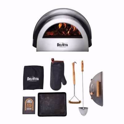 Delivita - Outdoor Pizza Oven - Wood Fired Collection - Very Black