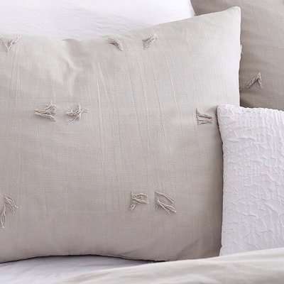 DKNY - Textured Fringe Pillowcase - Natural