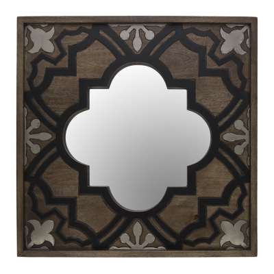 Global Explorer - Carved Wooden Wall Mirror
