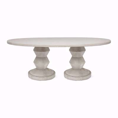 Made Goods - Montgomery Oval Dining Table - Light Grey