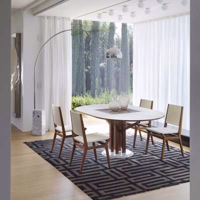 Horm & Casamania - Flower Dining Table - Noce/Fenix White