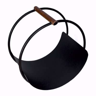 Iron & Clay - Round Log Holder - Leather Handle