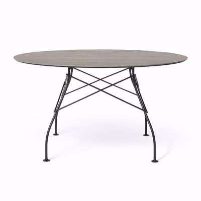 Kartell - Glossy Outdoor Round Dining Table - Aged Bronze/Black