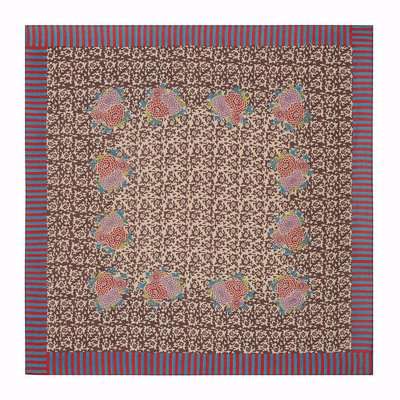 Lisa Corti - Arabesque Corolla Rectangular Tablecloth - Natural - 220x220cm