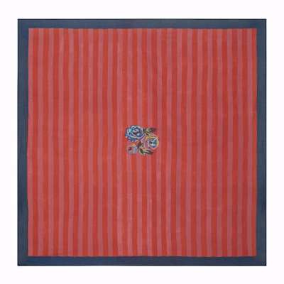 Lisa Corti - Nizam Stripes Rectangular Tablecloth - Rust - 220x220cm