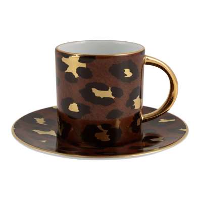 L'Objet - Leopard Espresso Cup and Saucer