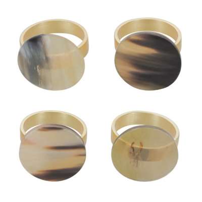 Luxe - Buffalo Horn Napkin Ring - Set of 4