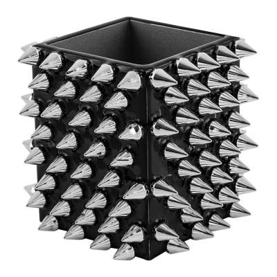Mike + Ally - Spikes Toothbrush Holder - Silver/Black