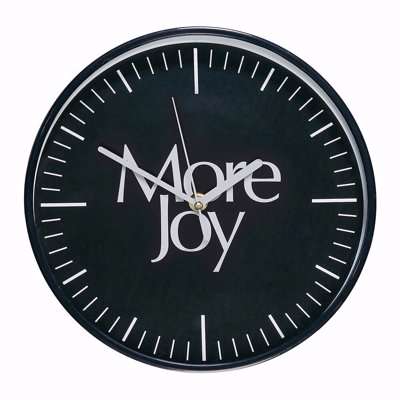 More Joy by Christopher Kane - More Joy Wall Clock - Black