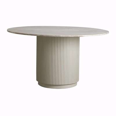 Nordal - Eire Round Dining Table - White Marble