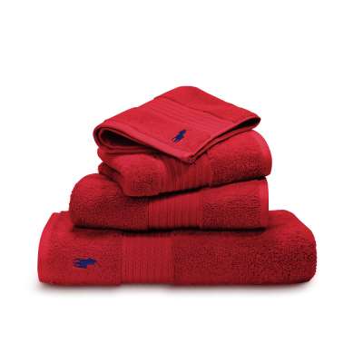 Ralph Lauren Home - Player Towel - Red Rose - Wash Cloth