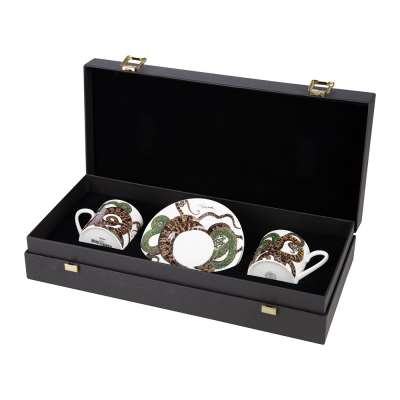 Roberto Cavalli Home - Snakes Regalo Coffee Cup and Saucer - Set of 2
