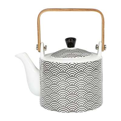 Tokyo Design Studio - Nippon Black Straight Teapot - Wave