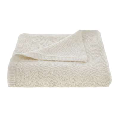 TUWI - Wave Knitted Baby Blanket - 70x100cm - Cream