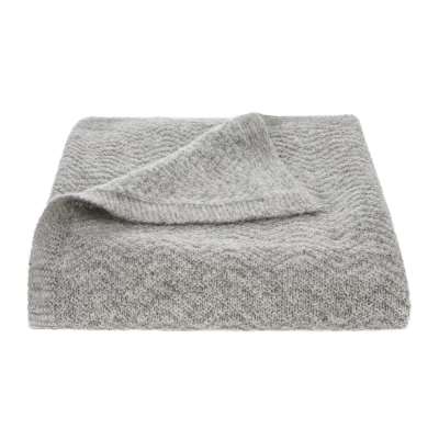 TUWI - Wave Knitted Baby Blanket - 70x100cm - Grey