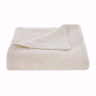 TUWI - Wave Knitted Throw - 130x180cm - Cream