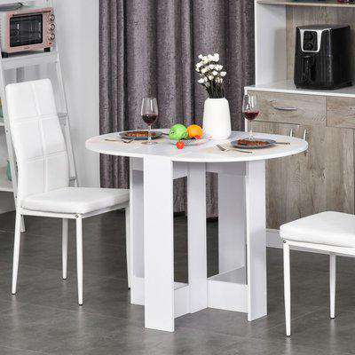 HOMCOM Folding Drop Leaf Dining Table Foldable Bar Table for Small Kitchen,Dining Room
