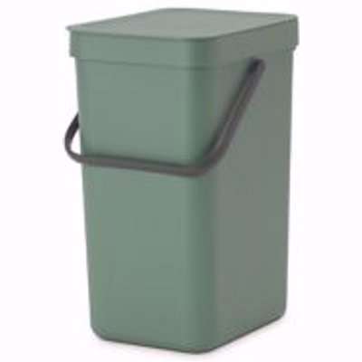 Brabantia Sort & Go Fir Green Plastic Rectangular Freestanding Kitchen Bin, 12L