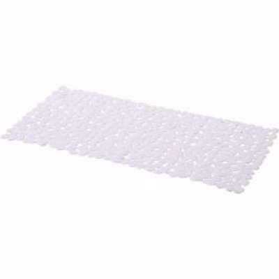 Cooke & Lewis Batumi White Polyvinyl Chloride (Pvc) Non-Reversible Slip Resistant Rectangular Bath Mat, (L)700mm (W)355mm (T)5mm