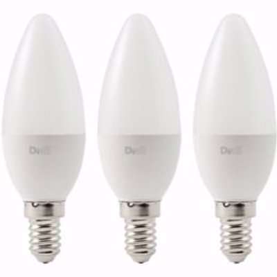Diall E14 3W 250Lm Candle Warm White Led Light Bulb, Pack Of 3