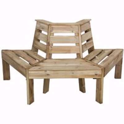 Forest Garden Timber Tree Wooden Natural Timber Bench