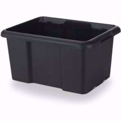 Form Fitty Black 14L Plastic Stackable Storage Box