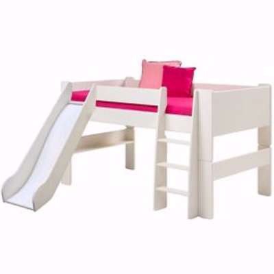 Form Wizard White Mid Sleeper Bed With Built-In Slide