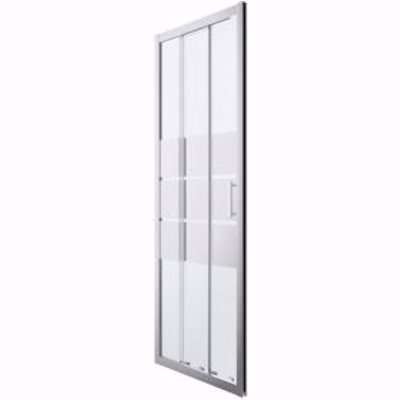 GoodHome Beloya 3 Panel Framed Sliding Shower Door (W)760mm Mirror Glass