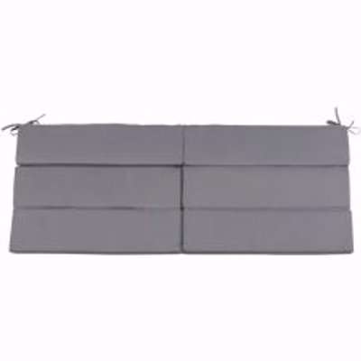 GoodHome Denia Steel Grey Plain Bench Cushion (L)116Cm X (W)48Cm
