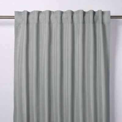 GoodHome Klama Blue Grey Plain Unlined Pencil Pleat Curtain (W)117Cm (L)137Cm, Single
