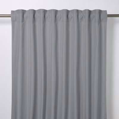 GoodHome Klama Grey Plain Unlined Pencil Pleat Curtain (W)117Cm (L)137Cm, Single
