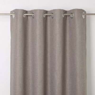 GoodHome Kosti Grey Plain Blackout Eyelet Curtain (W)117Cm (L)137Cm, Single