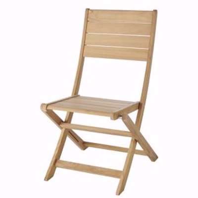 GoodHome Kuantan Wooden Foldable Chair, Pack Of 2 Teak