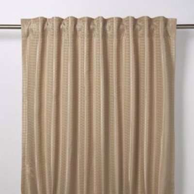 GoodHome Mandlay Beige Spotted Stripe Unlined Pencil Pleat Curtain (W)117Cm (L)137Cm, Single