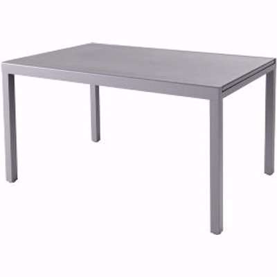 GoodHome Moorea Metal 8 Seater Extendable Table Steel Grey