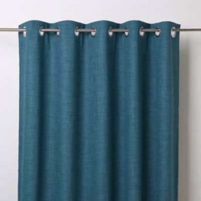 GoodHome Novan Blue Plain Blackout Eyelet Curtain (W)117Cm (L)137Cm, Single