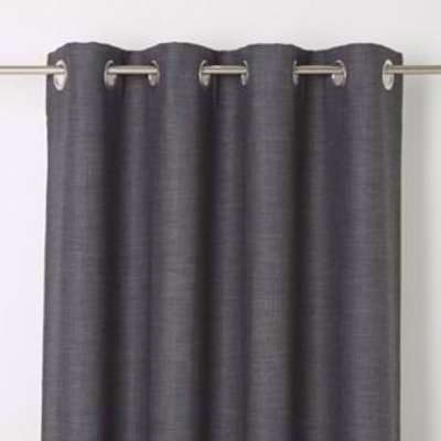 GoodHome Novan Grey Plain Blackout Eyelet Curtain (W)117Cm (L)137Cm, Single