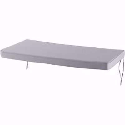 GoodHome Tiga Steel Grey Bench Cushion (L)103.5Cm X (W)48Cm