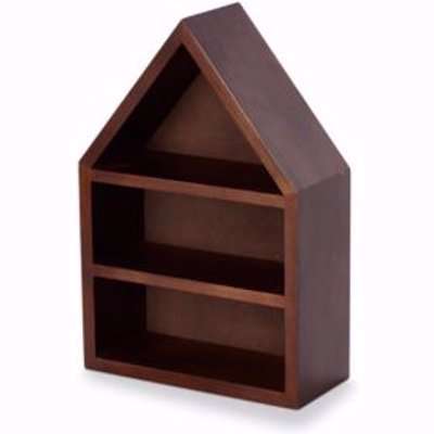 House Shaped Wood Decorative Box, Natural