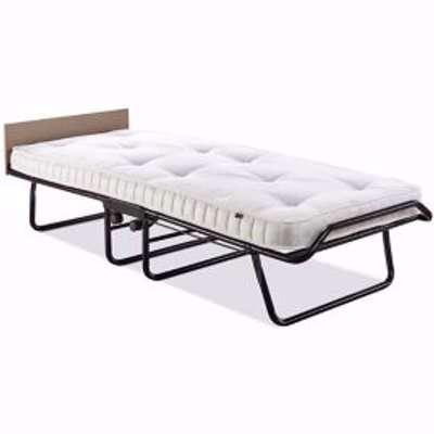 Jay-Be Supreme Small Single Foldable Guest Bed With Pocket Sprung Mattress Black & White
