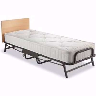 Jay-Be Crown Small Single Foldable Guest Bed With Deep Sprung Mattress Black & White